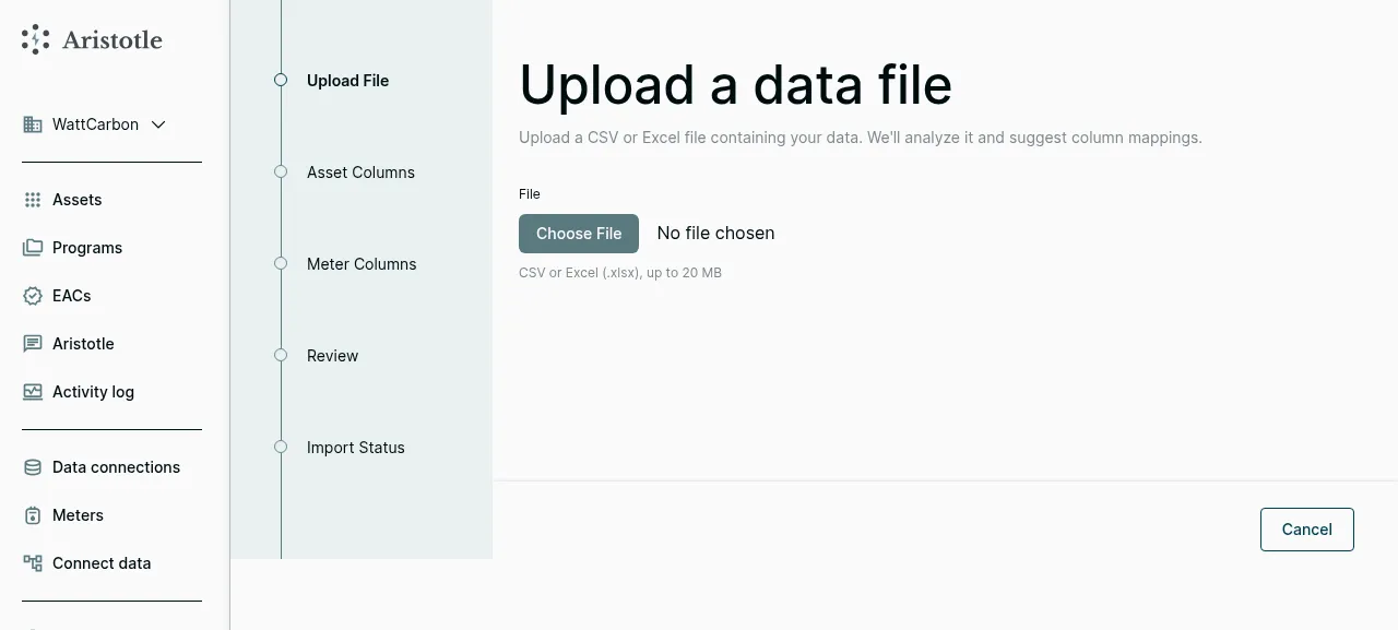 Upload File step